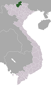 Provinsens läge i Vietnam.