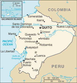 Mapa Ekvadora