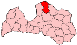 Location of Valmiera