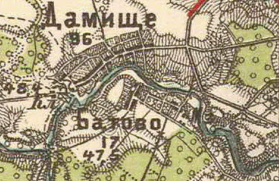 План деревни Даймище. 1913 год