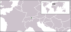 Lokasie van Liechtenstein
