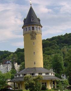 Vuonna 1907 rakennettu vesitorni Bad Emsissä.