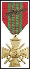 Croix de guerre 1939-1945 avec un palme