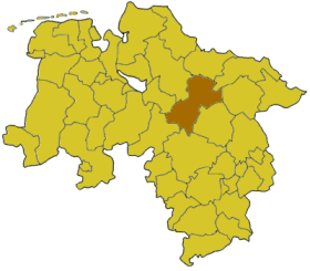 Landkreis Heidekreis läge i Niedersachsen