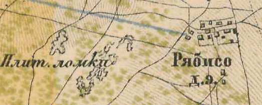 План деревни Рябизи. 1885 год
