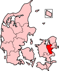 Kaart van Roskilde Amt