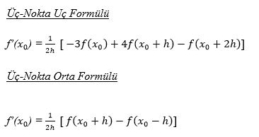 Üç nokta formülleri