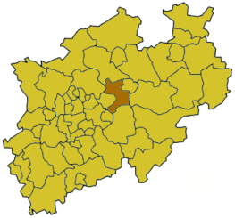 Poziția regiunii Districtul Unna