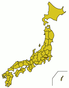 Расположение префектуры Токио