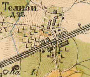 План деревни Телези. 1885 год