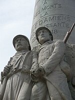 Detail from the Amiens war memorial