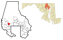 Location of Garrison, Maryland