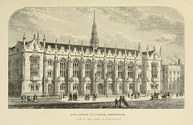 Гимназия короля Эдуарда в Бирмингеме. (1833-1837)