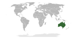 Location of ઑસ્ટ્રેલિયા