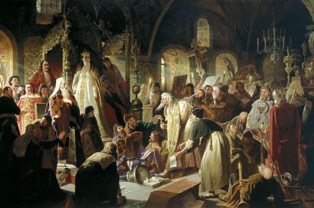 Nikita Pustovyat, kevudara va folixa (Никита Пустосвят. Спор о вере ~ 1881)