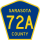 County Road 72A marker