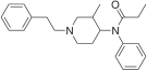 Chemical structure of 3-methylfentanyl.