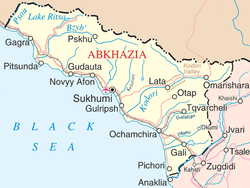 Location of Abkhazia