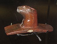 Otter effigy pipe, Mound City