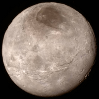 Vista de Plutón desde la sonda New Horizons, del programa New Frontiers, el 13 de julio de 2015