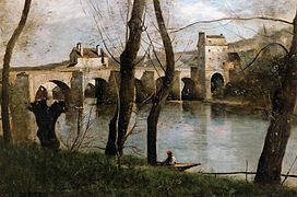 Le pont de Mantes Corot, 1868.