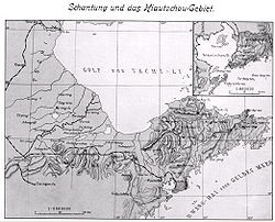 Kiautschou vuoden 1912 kartassa.
