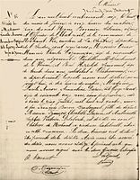 Acte de décès d'Aurore Dupin dite George Sand à Nohant, le 8 juin 1876. À noter l'erreur de transcription concernant le jour de naissance. Aurore Dupin est née le 1er juillet 1804, et non le 5 juillet[13].