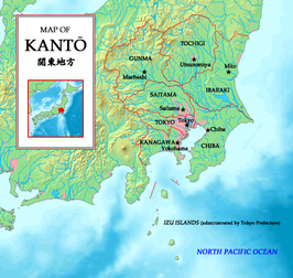 Kaart van Kantō-chihō