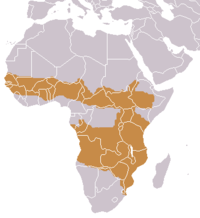 Distribución do chacal riscado