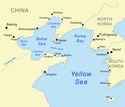 Location map of Yellow Sea.