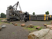 Historischer Schaufelradbagger aus dem Tagebau Schöningen