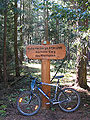 Schild am Gipfel der Kalten Herberge