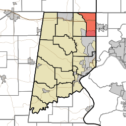 Location of Harrison Township in Dearborn County
