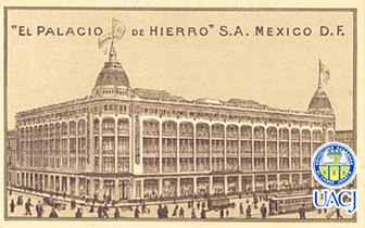 1925 postcard of the Palacio de Hierro