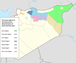 Amministrazione Autonoma della Siria del Nord-Est – Mappa