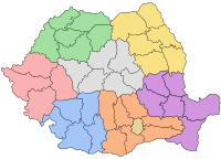 Карта на административното деление на Румъния