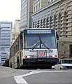 Image 76A San Francisco Muni trolleybus (ETI 14TrSF) climbing Nob Hill (from Trolleybus)