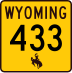 Wyoming Highway 433 marker