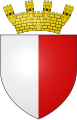 Mdina (Città Notabile). Per pale Argent and Gules.[15]