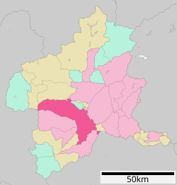 Lokasi Takasaki di Prefektur Gunma