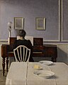 Vilhelm Hammershøi, Intérieur avec femme et piano