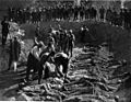 Dépouilles d'Arméniens au cimetière d'Erzeroum, en 1895.