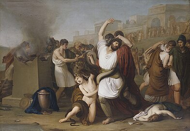 Laocoon (1812) ; huile sur toile, 246x175 cm, Milan, Académie des Beaux-Arts de Brera.