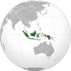 Индонезия на карте мира
