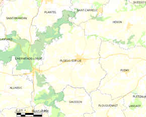 Poziția localității Plœuc-sur-Lié
