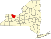 Округ Монро на карте штата.