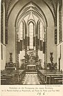 Intereur kloosterkapel gezien naar het koor, prentbriefkaart, 1907