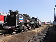 D51-4 в депо Южно-Сахалинск до перешивки колеи (2016).