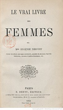  Couverture du livre le vrai des femmes (édition de 1863)