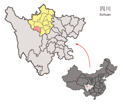 金川県の位置